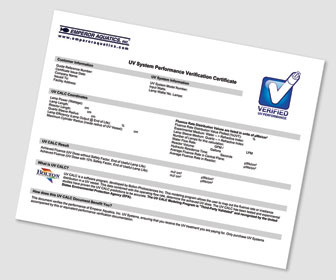 UV Verification Certificate